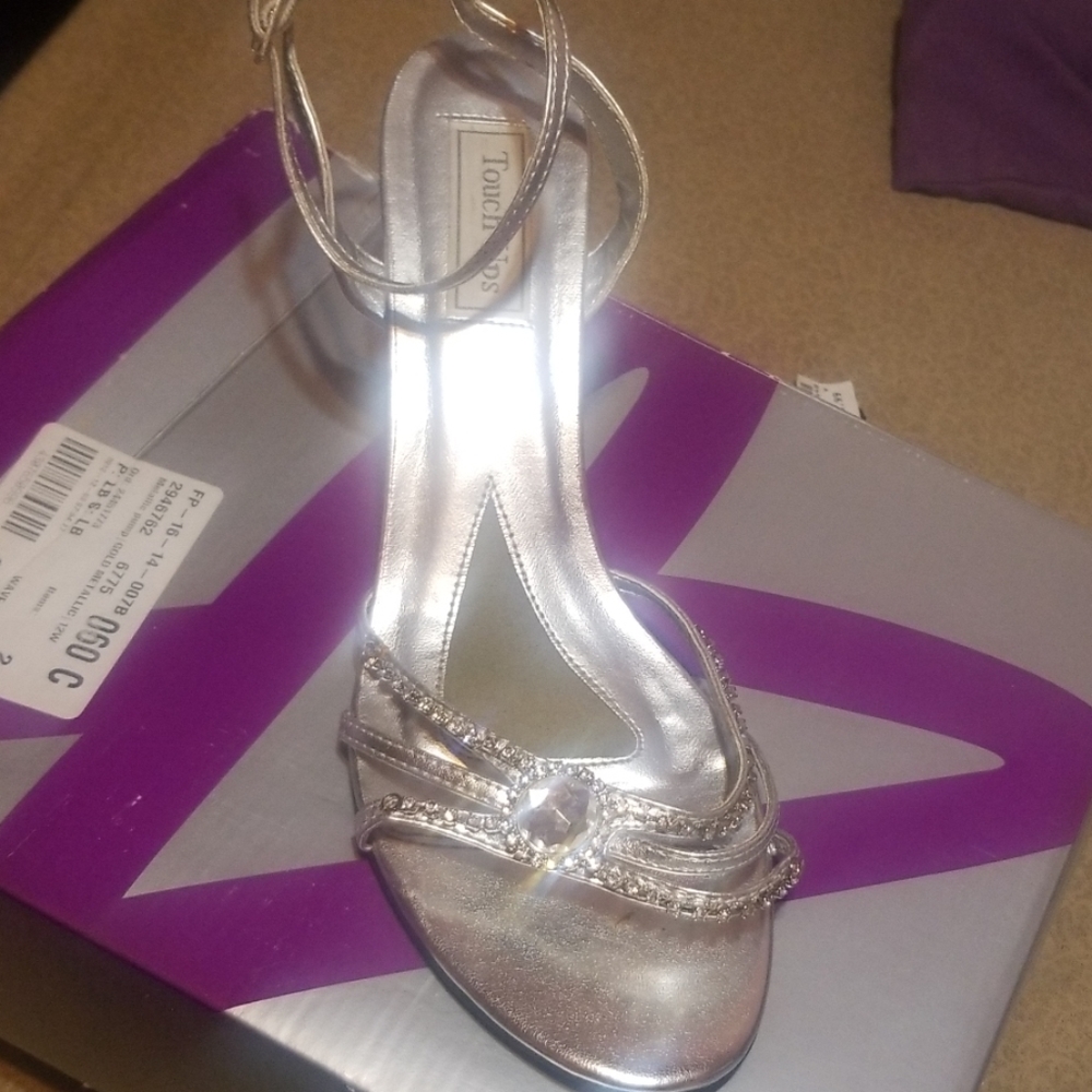Silver dress sandals